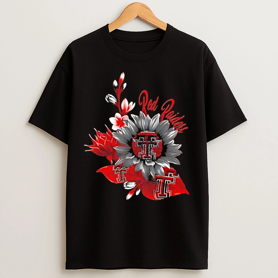 Classic Texas Tech Red Raiders Football X Sunflower Floral T Shirts