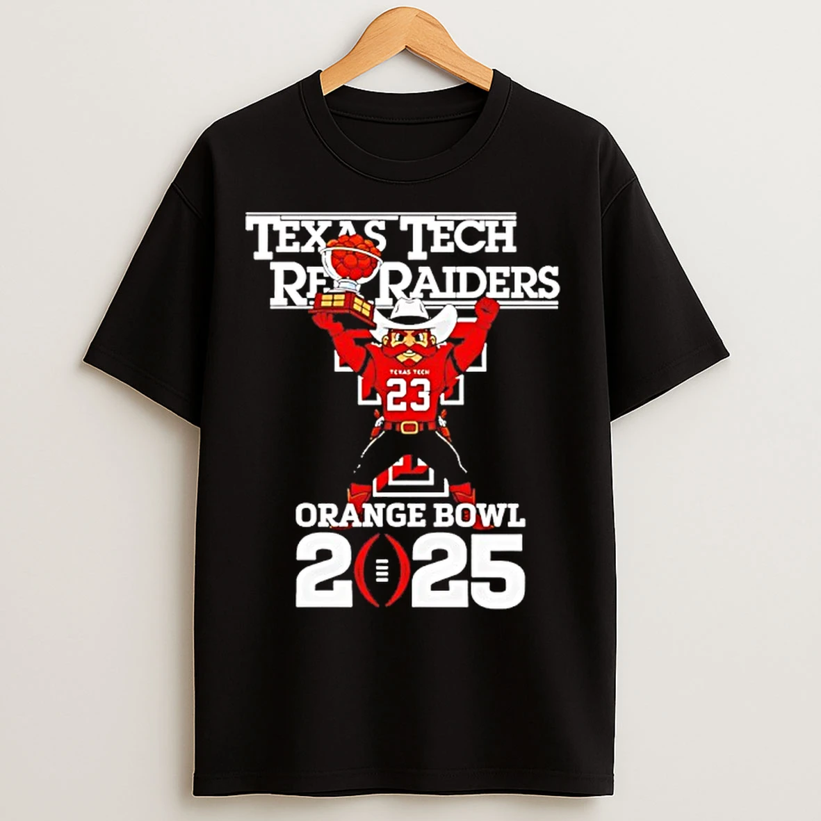 Classic Texas Tech Red Raiders Orange Bowl 2025 Cfp Mascot T Shirts