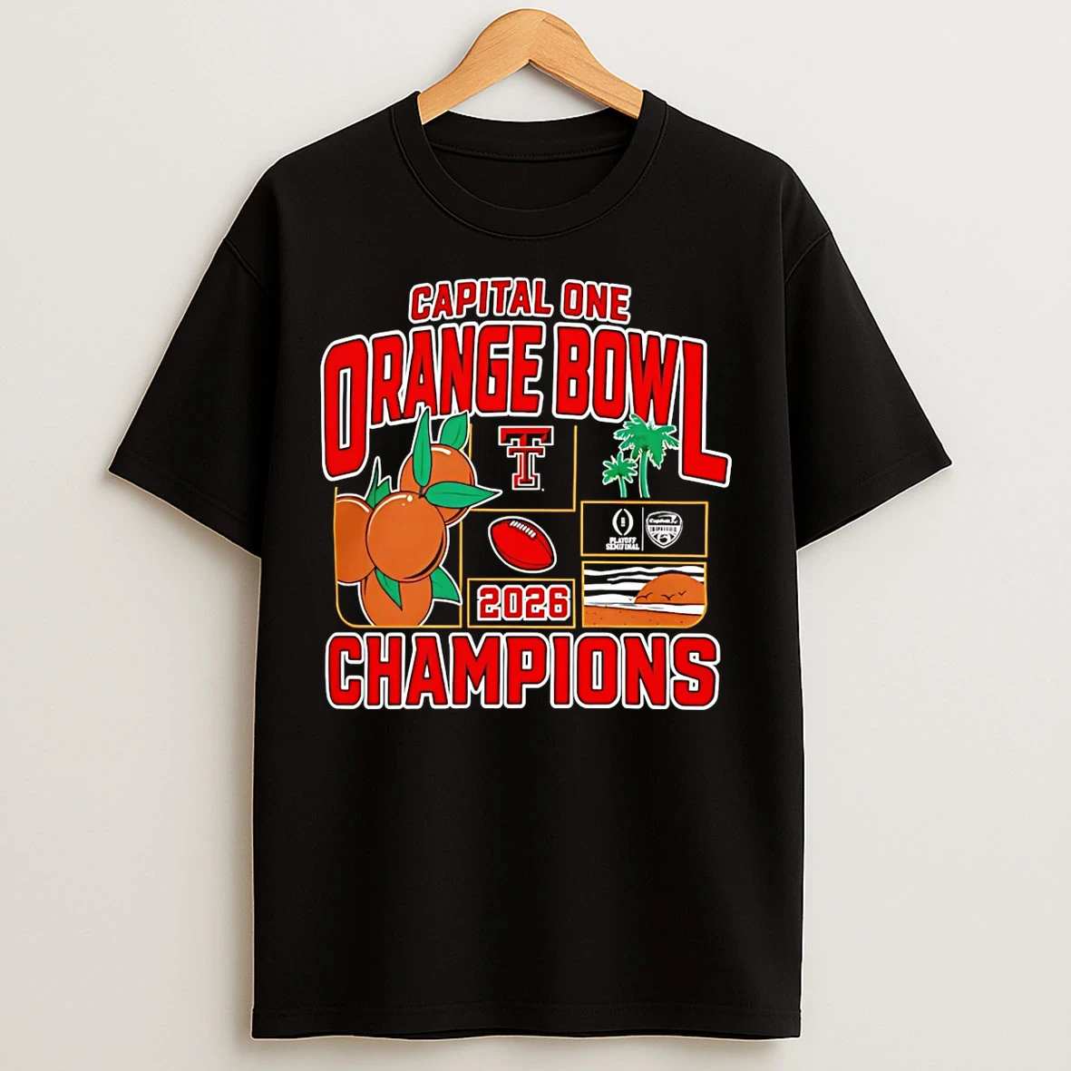 Classic Texas Tech Red Raiders Orange Bowl Champions 2026 Cfp T Shirts