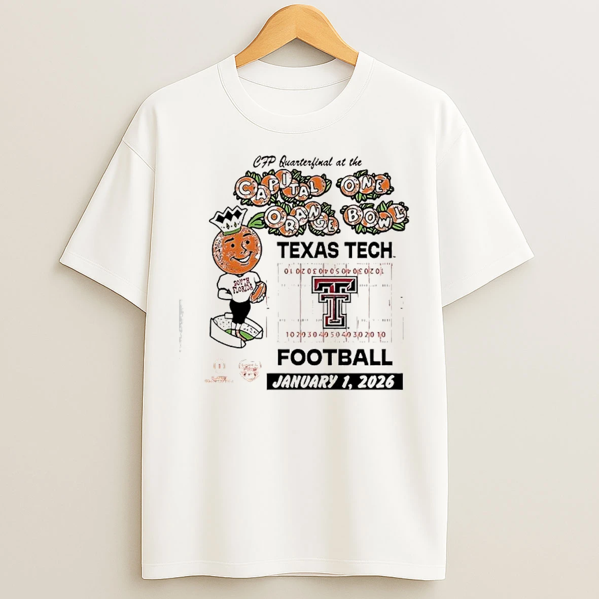 Classic Texas Tech Red Raiders Orange Bowl January 1st 2026 T Shirts