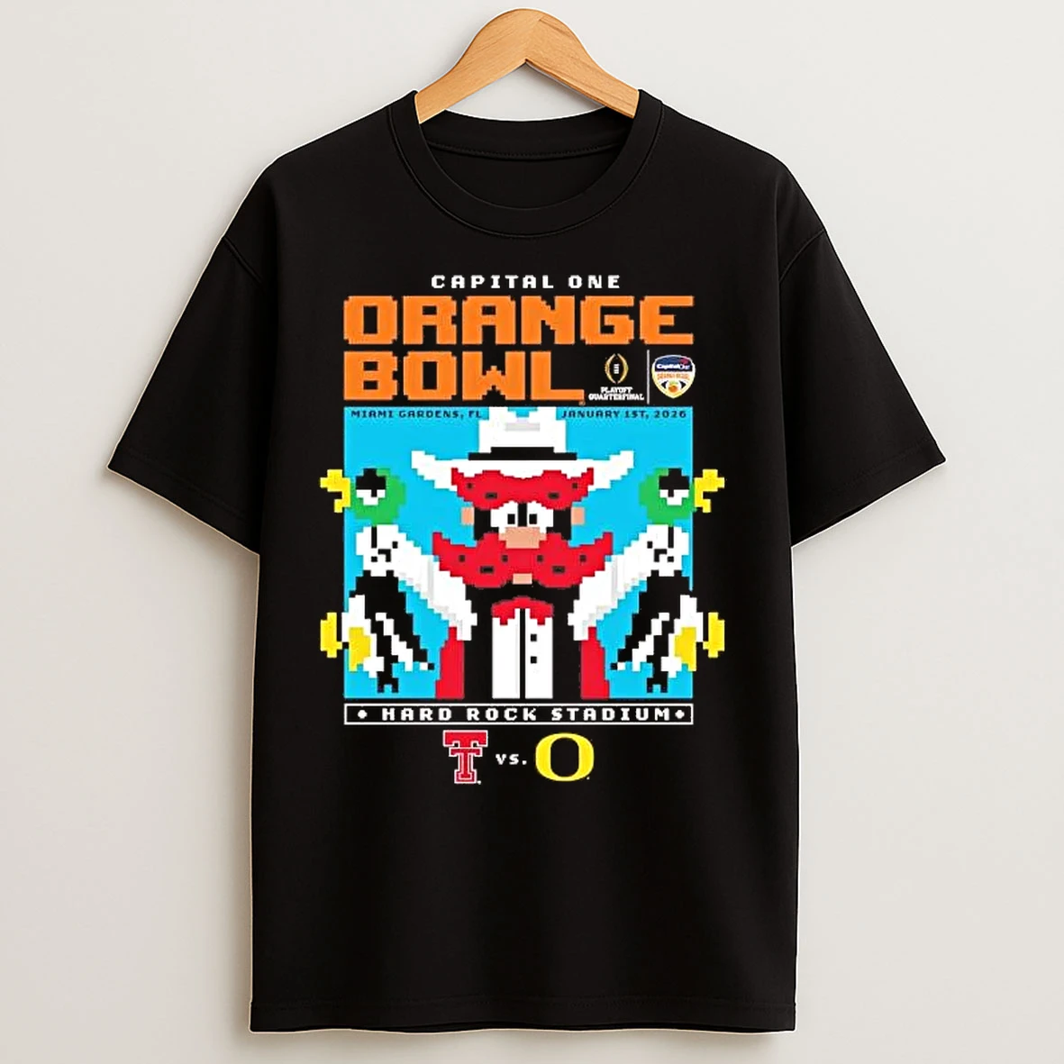Classic Texas Tech Red Raiders Duck Hunt 2025 Capital One Orange Bowl T Shirts