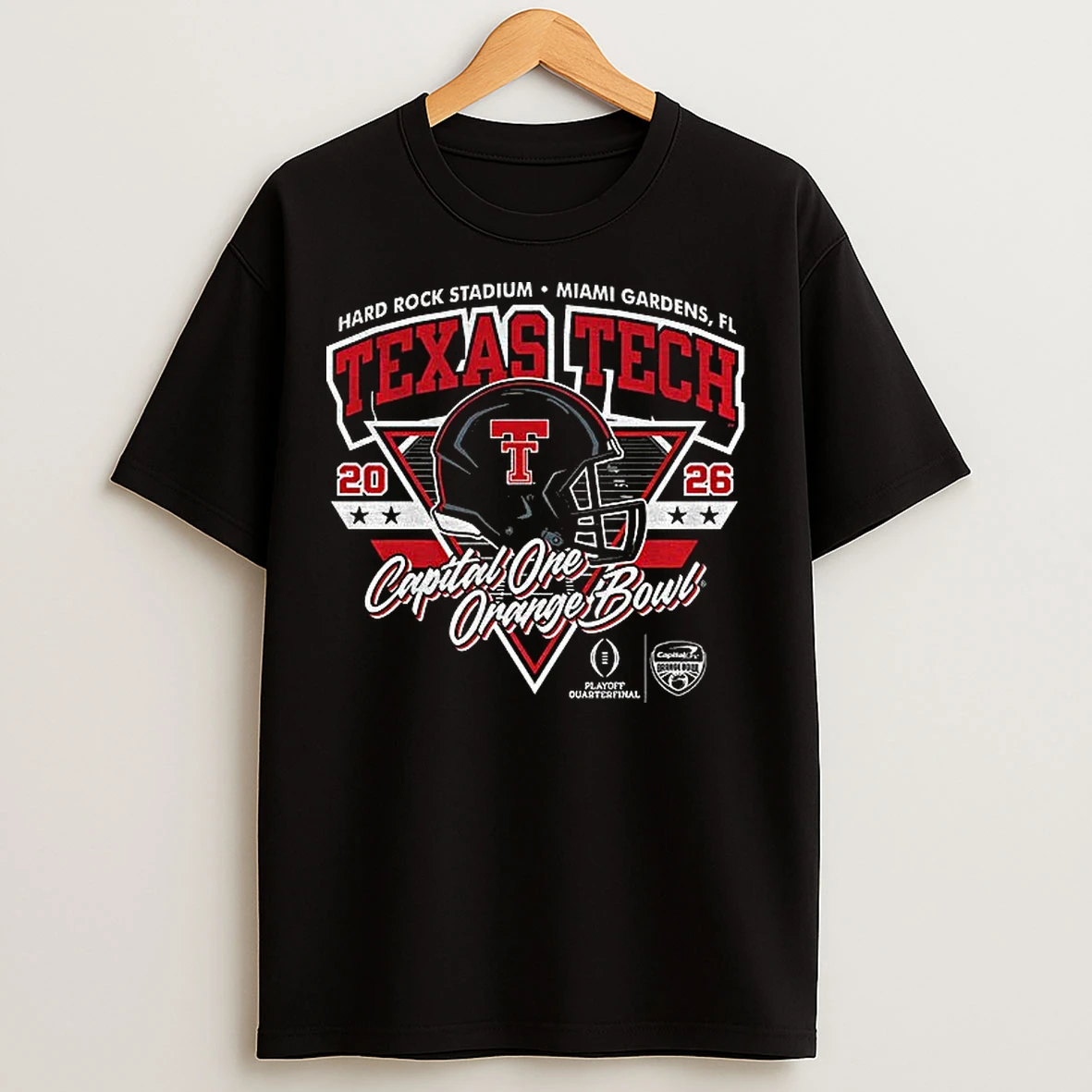 Classic Texas Tech Red Raiders Football 2026 Capital One Orange Bowl Hard Rock Stadium T Shirts