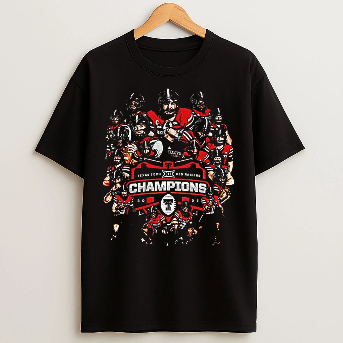 Classic Texas Tech Red Raiders Football Big 12 Champs Graphic T Shirts