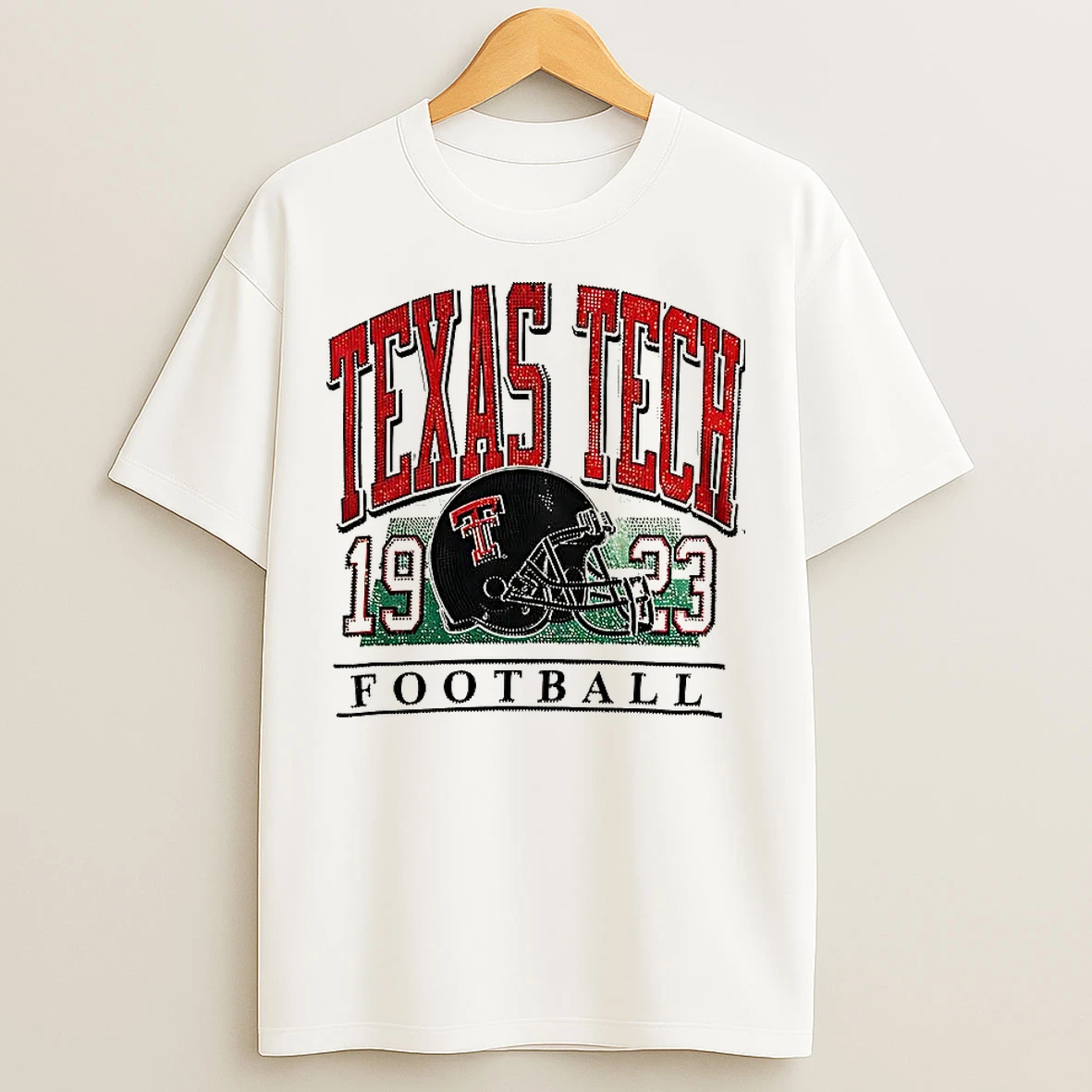 Classic Texas Tech Red Raiders Football Est 1923 Helmet On Field T Shirts