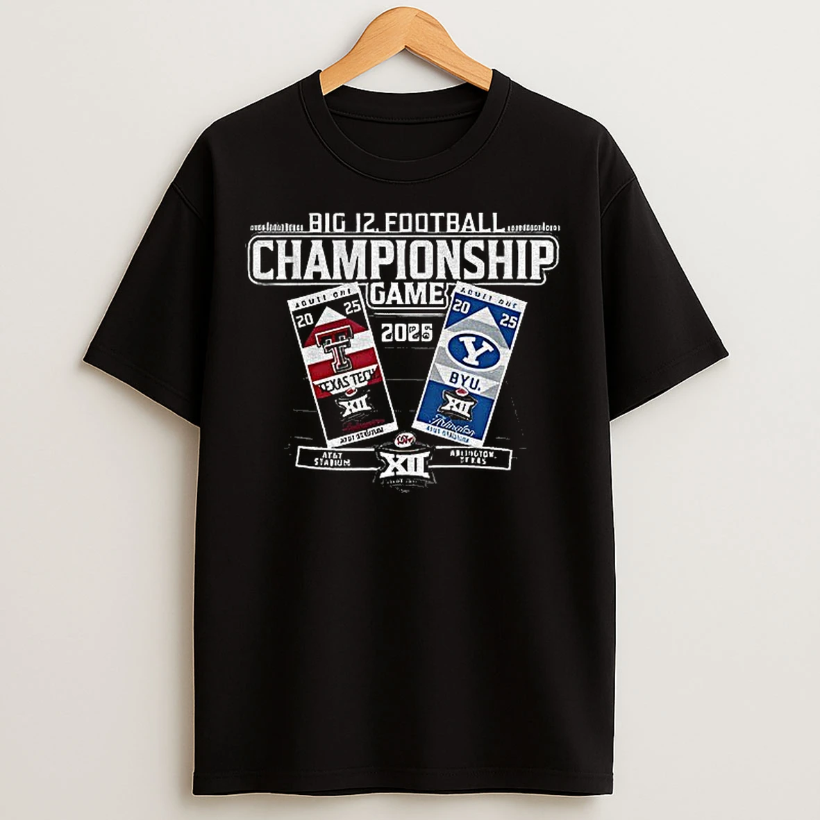 Classic Texas Tech Red Raiders Vs Byu Cougars Big 12 Football Championship Game 2025 T Shirts