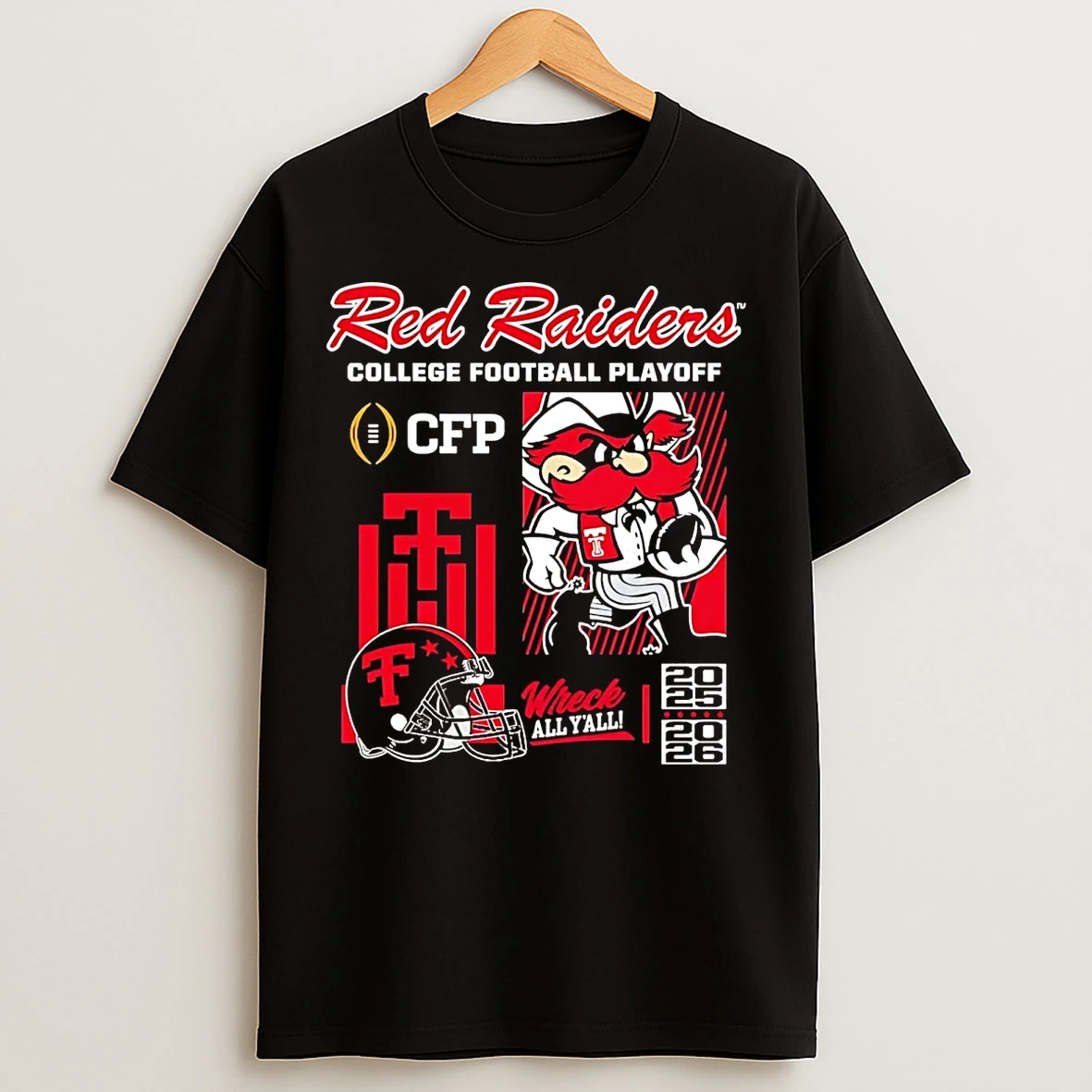 Classic Texas Tech Red Raiders Wreck All Yall 2025 College Football Playoff T Shirts