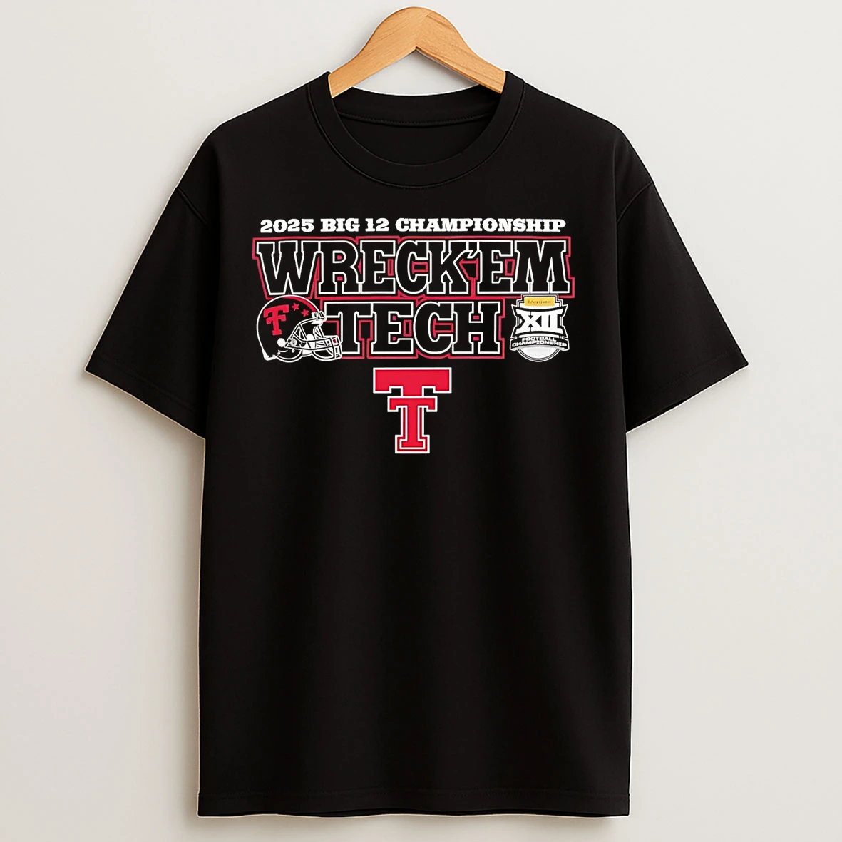 Classic Texas Tech Red Raiders Wreckem Tech 2025 Big 12 Champions T Shirts