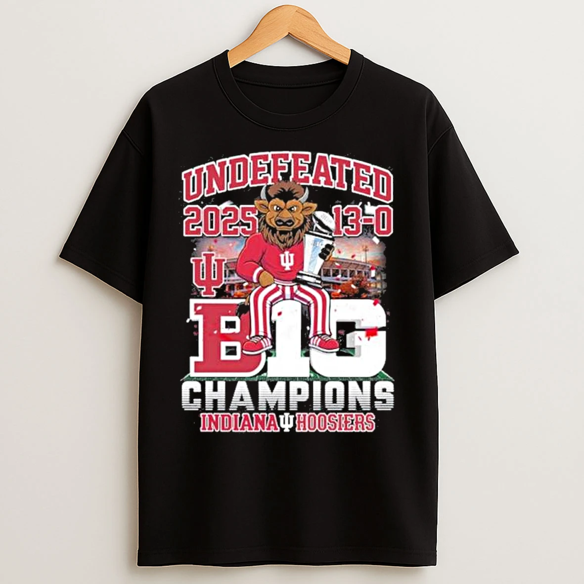 Classic The Bison Indiana Undefeated 13 0 Big 10 Champions T Shirts