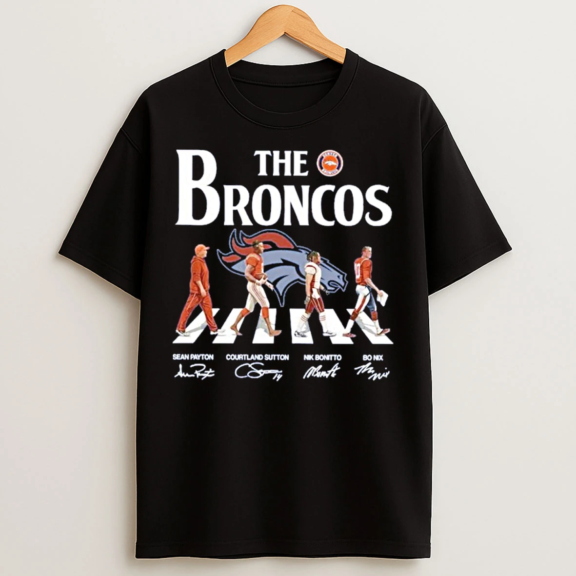 Classic The Broncos Player Signature Abbey Road Signature T Shirts
