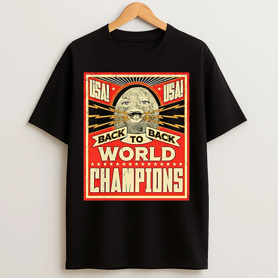 Classic The Burnt Peanut Usa Back To Back World Champions T Shirts