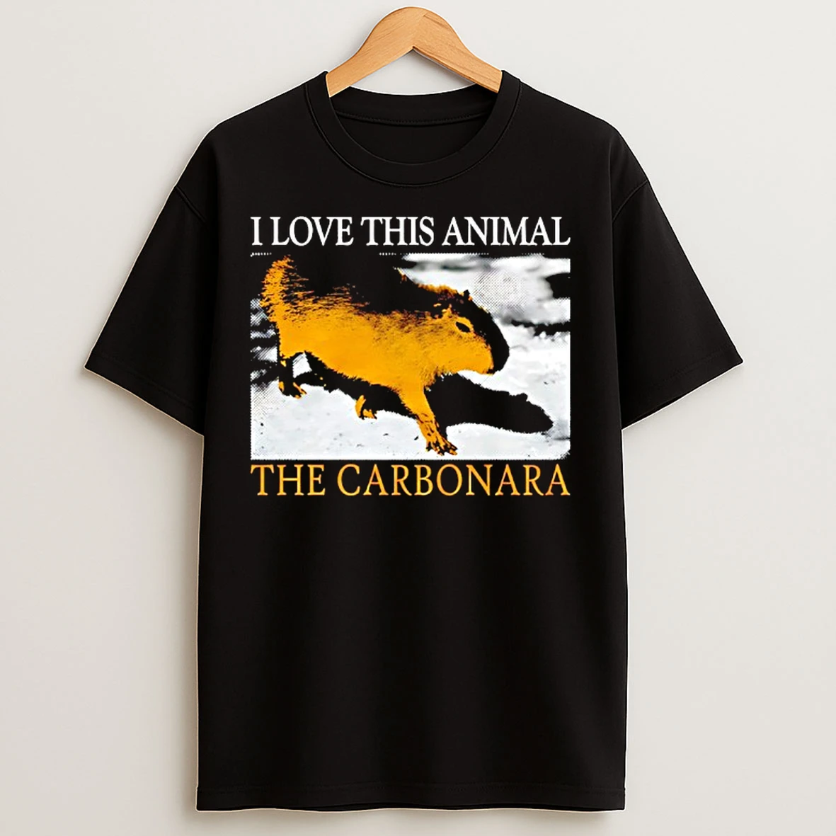Classic The Carbonara Capybara I Love This Animal Graphic T Shirts