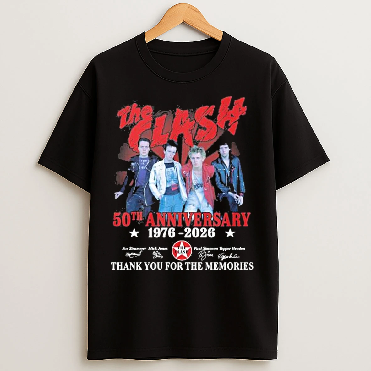 Classic The Clash 50th Anniversary 1976 2026 Thank You For The Memories T Shirts