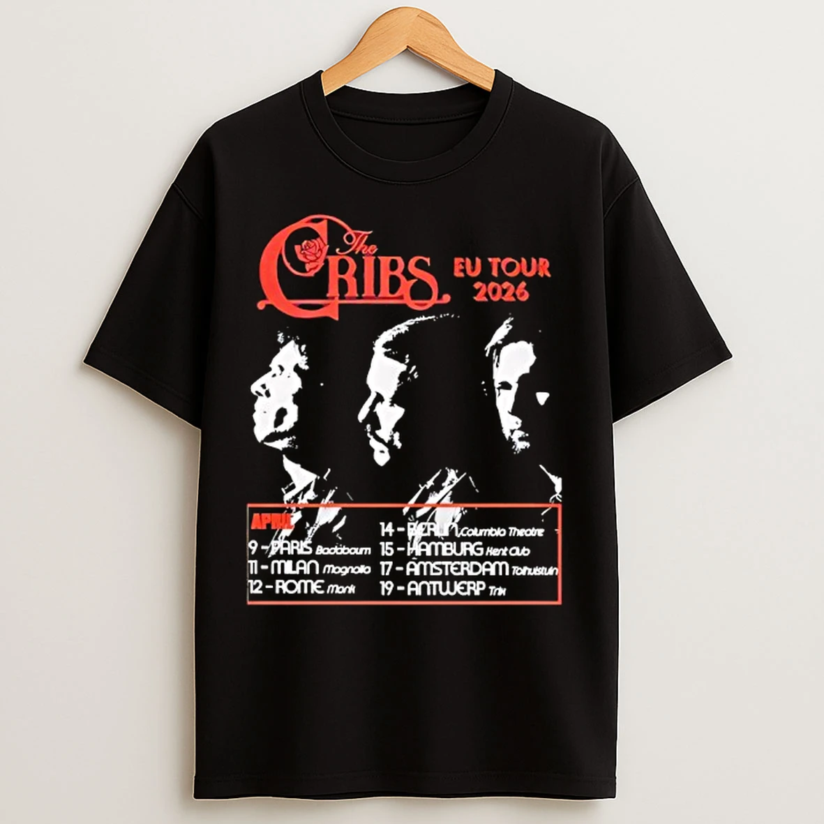 Classic The Cribs Eu New Tour April 2026 Tour T Shirts