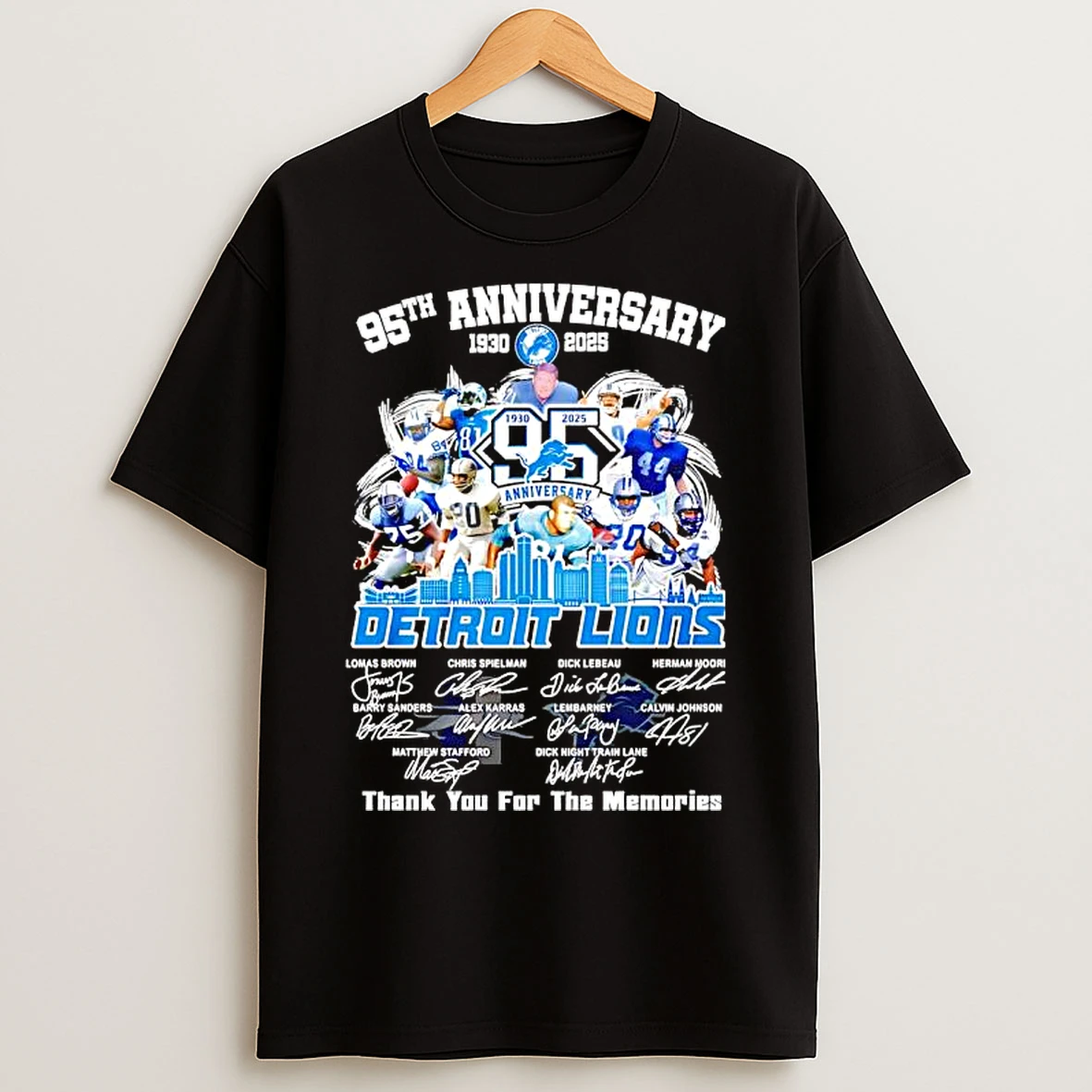 Classic The Detroit Lions 95th Anniversary T Shirts