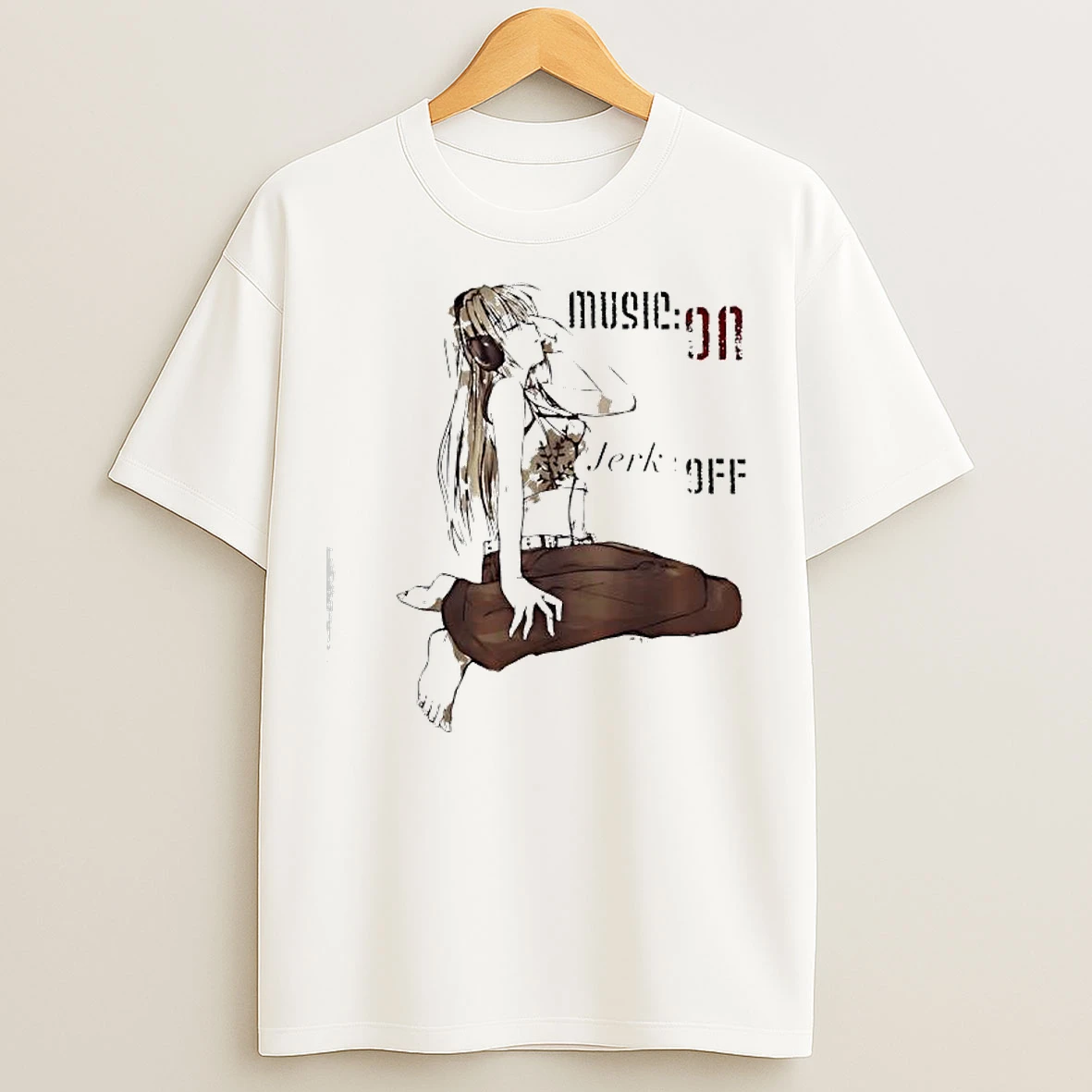 Classic The Girl Music On Jerk Off T Shirts