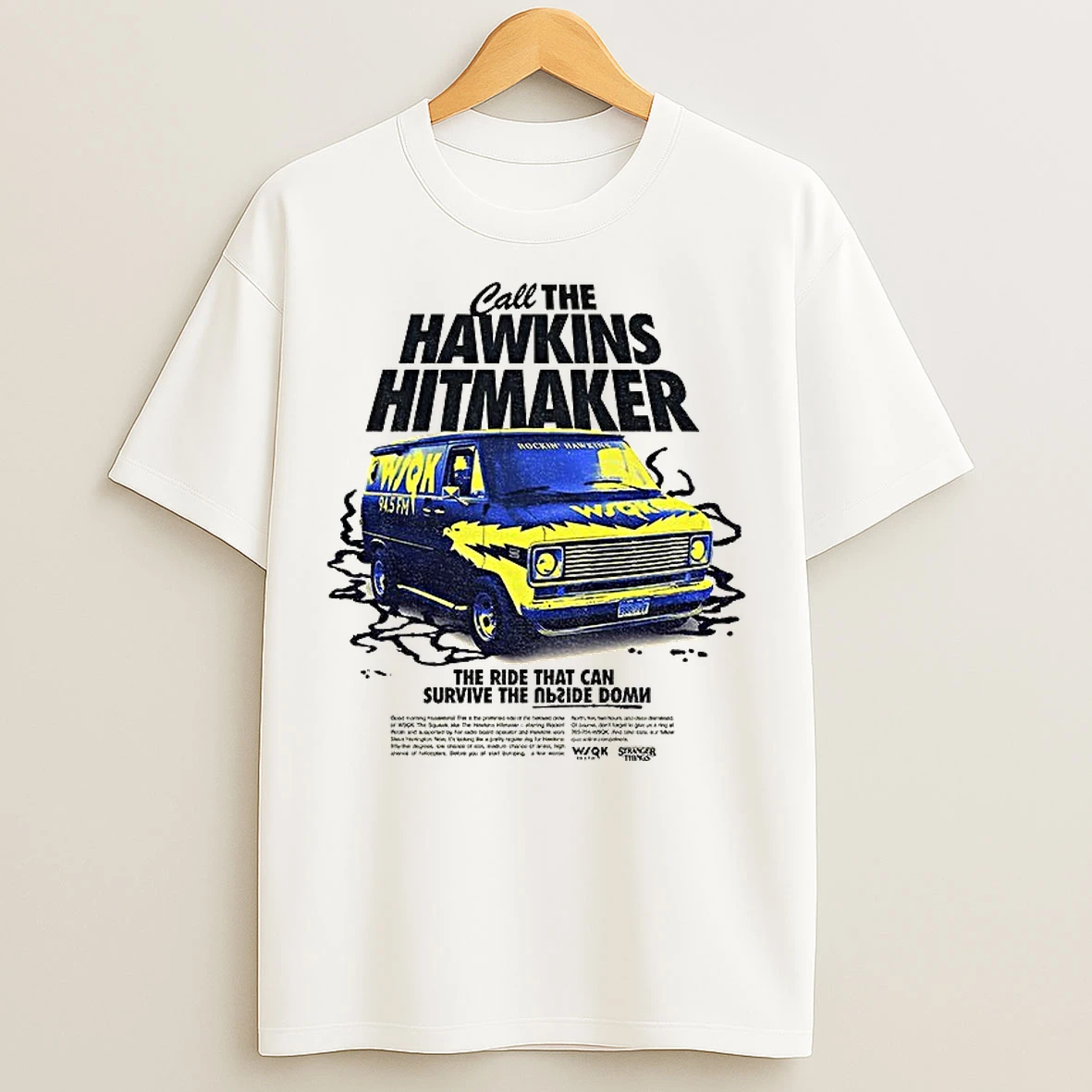 Classic The Hawkins Hitmaker Stranger Things Wsqk 94 5 Fm T Shirts