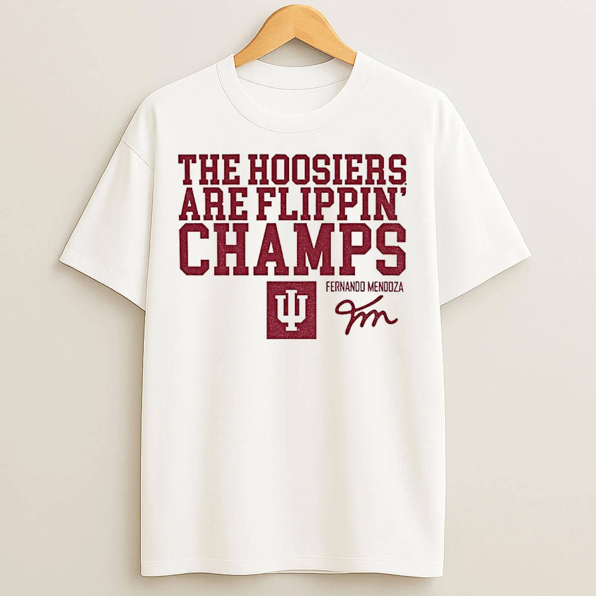 Classic The Hoosiers Are Flippin Champs Indiana Hoosiers Football Signature T Shirts