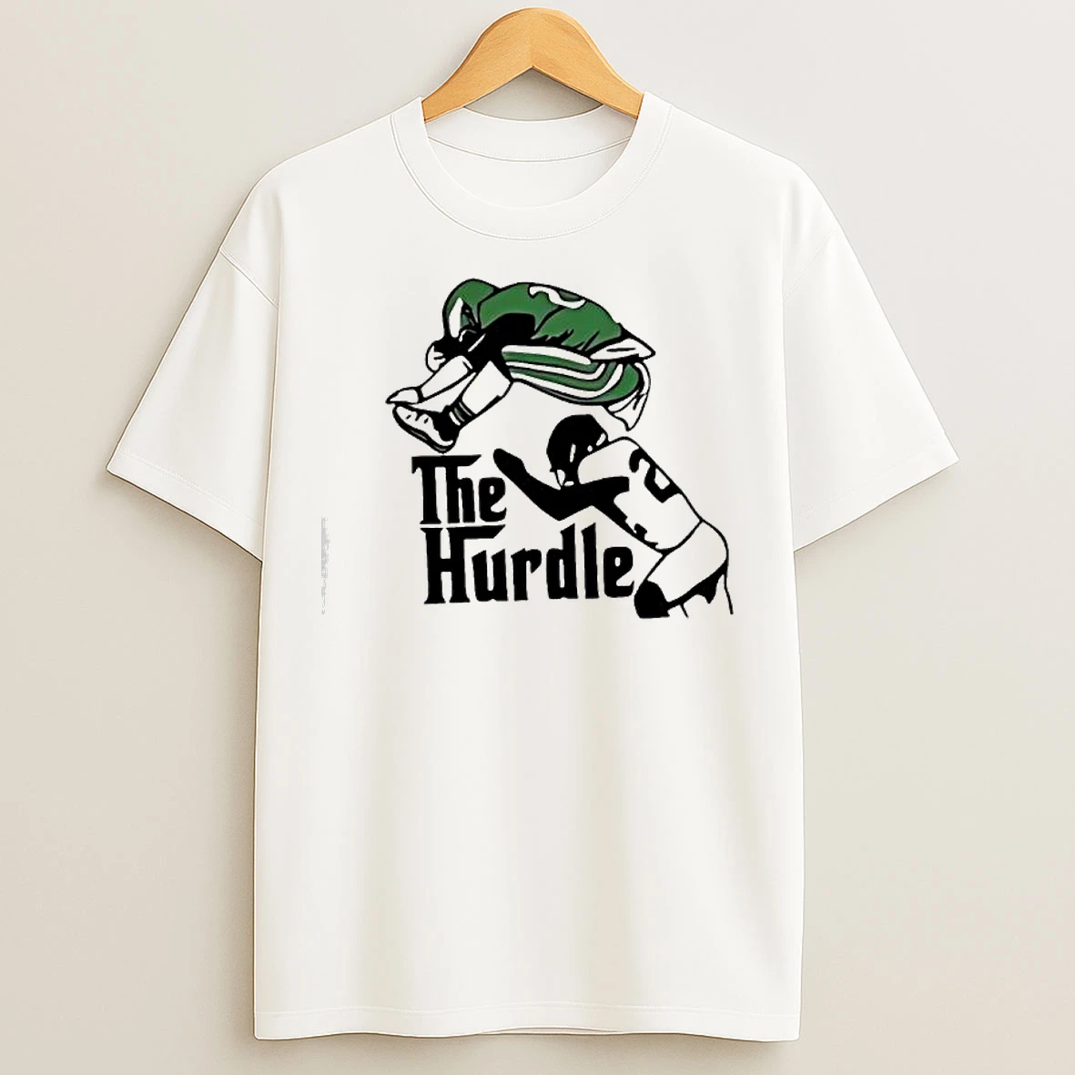 Classic The Hurdle Saquon Barkley Jump Hurdle Backwards Philadephia Eagles T Shirts