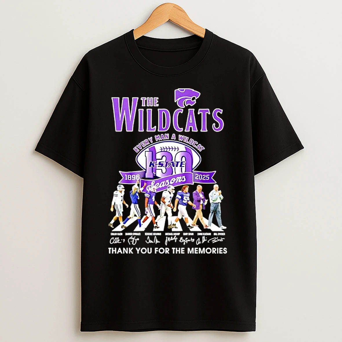 Classic The Kansas State Wildcats Every Man A Wildcat 1896 2025 Signatures Seasons T Shirts