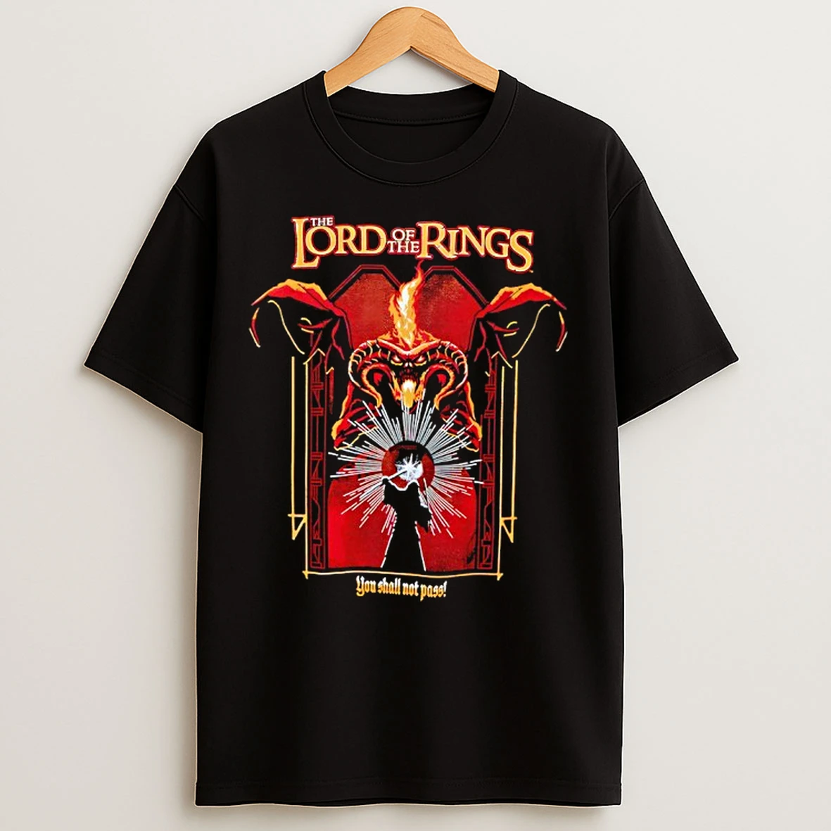 Classic The Lord Of The Rings Balrog You Shall Not Pass Tonal T Shirts
