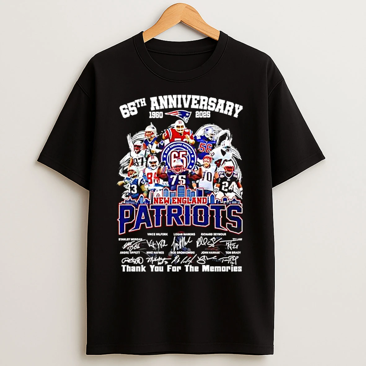 Classic The New England Patriots 65th Anniversity T Shirts