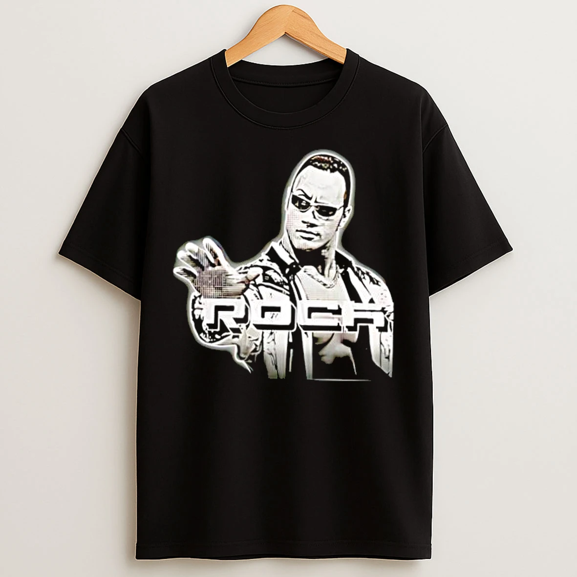 Classic The Rock Johnson Halftone 90s Vintage T Shirts