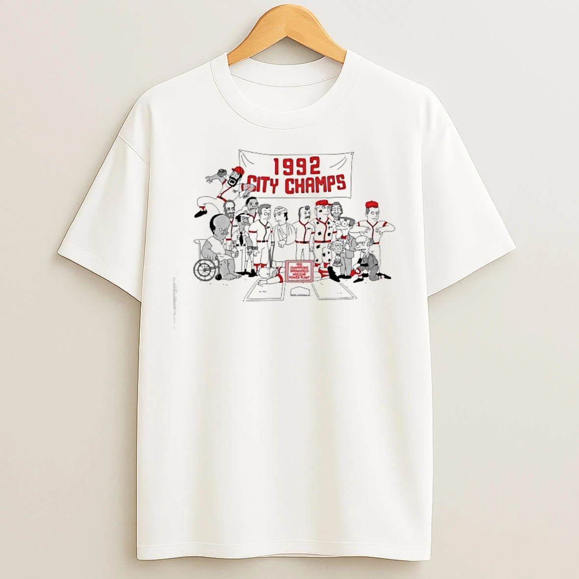 Classic The Simpsons 1992 City Champs Springfield Nuclear Power Plant T Shirts