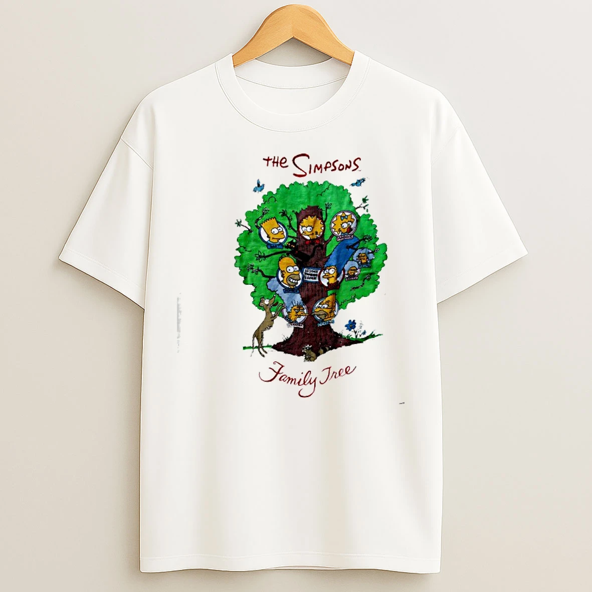 Classic The Simpsons Family Tree T Shirts