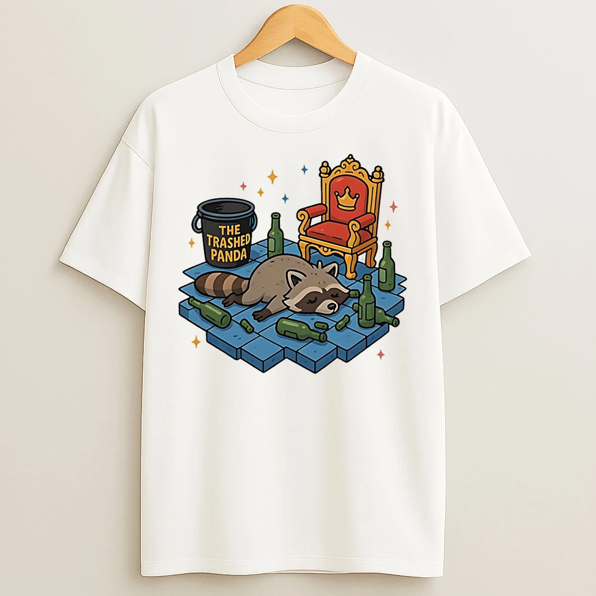 Classic The Trashed Panda Drunk Raccoon T Shirts