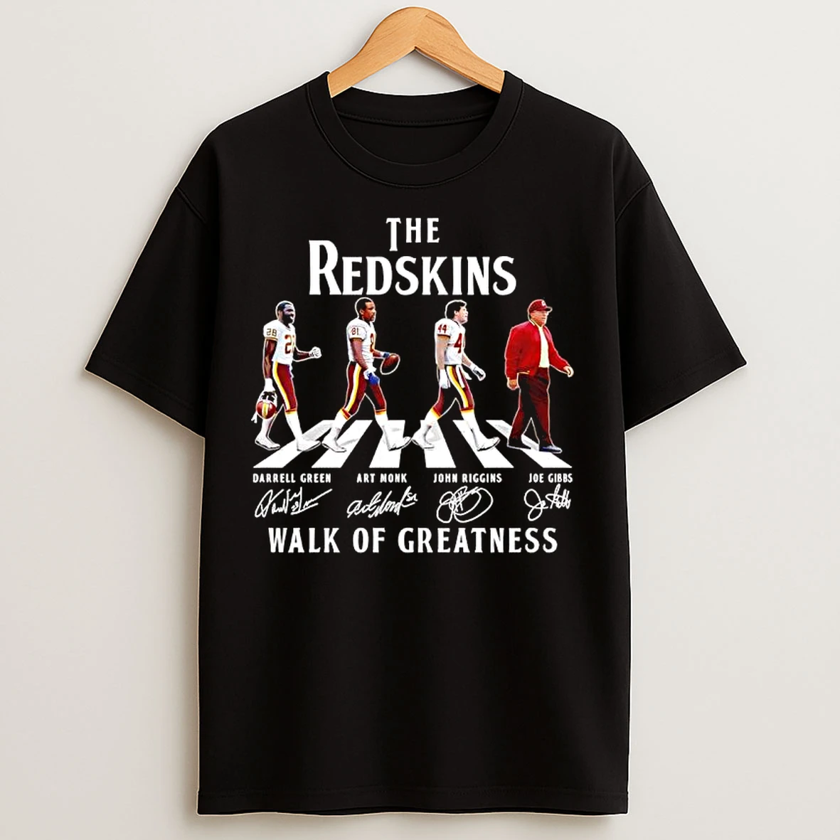 Classic The Washington Redskins Legends X Abbey Road Walk Of Greatness Signatures T Shirts