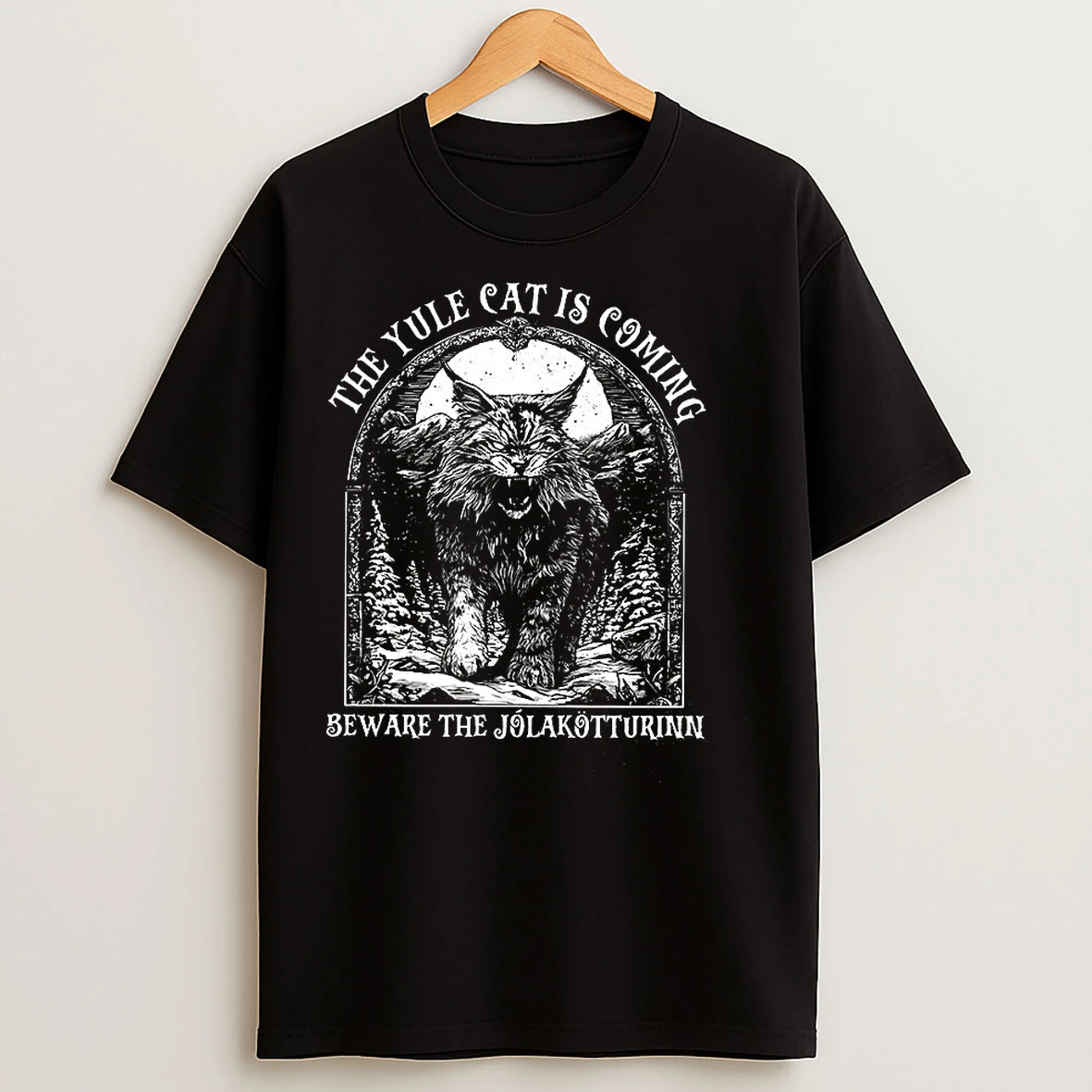 Classic The Yule Cat Is Comming Beware The Jolakotturinn Christmas Icelandic Folklore T Shirts