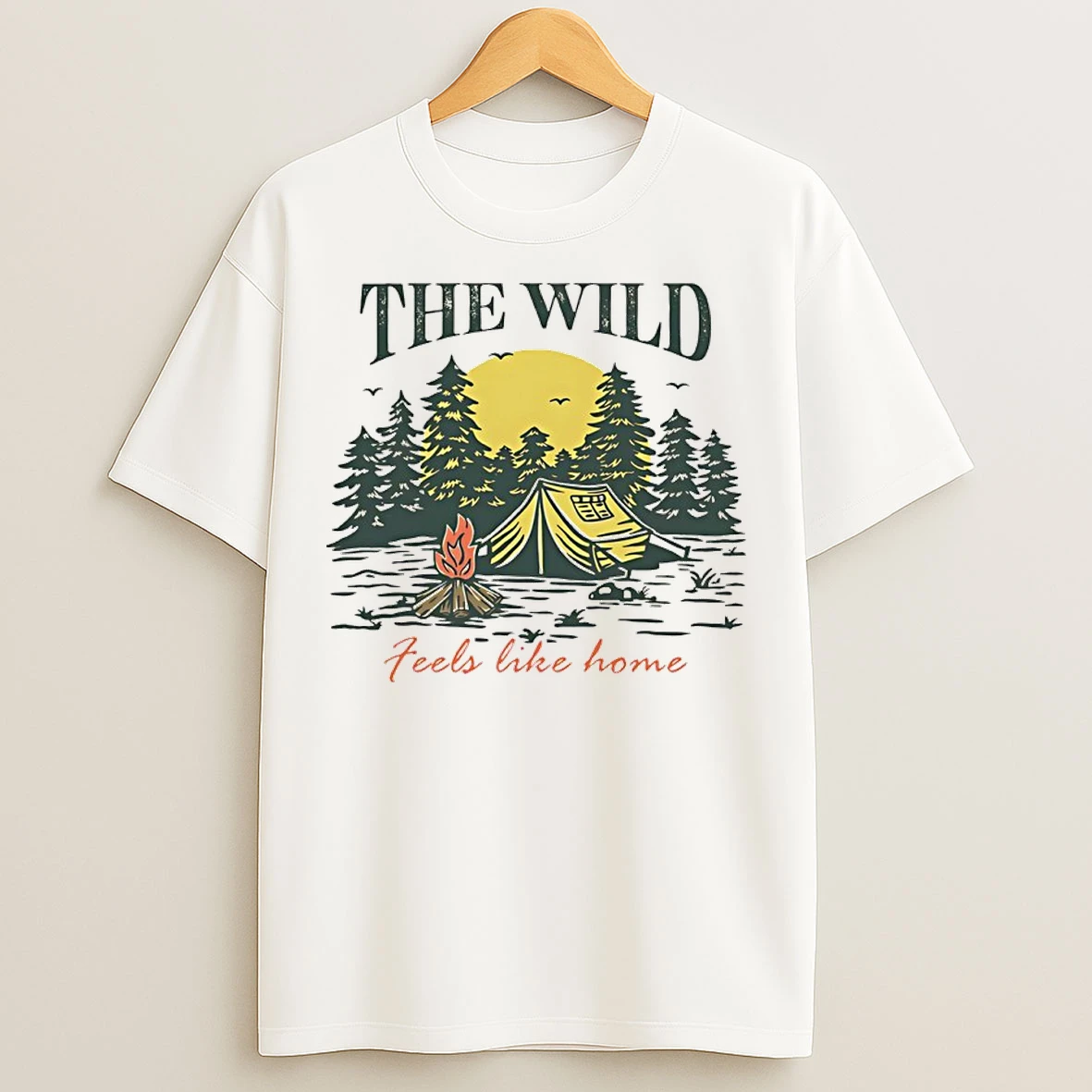 Classic The Wild Feels Like Home Vintage T Shirts