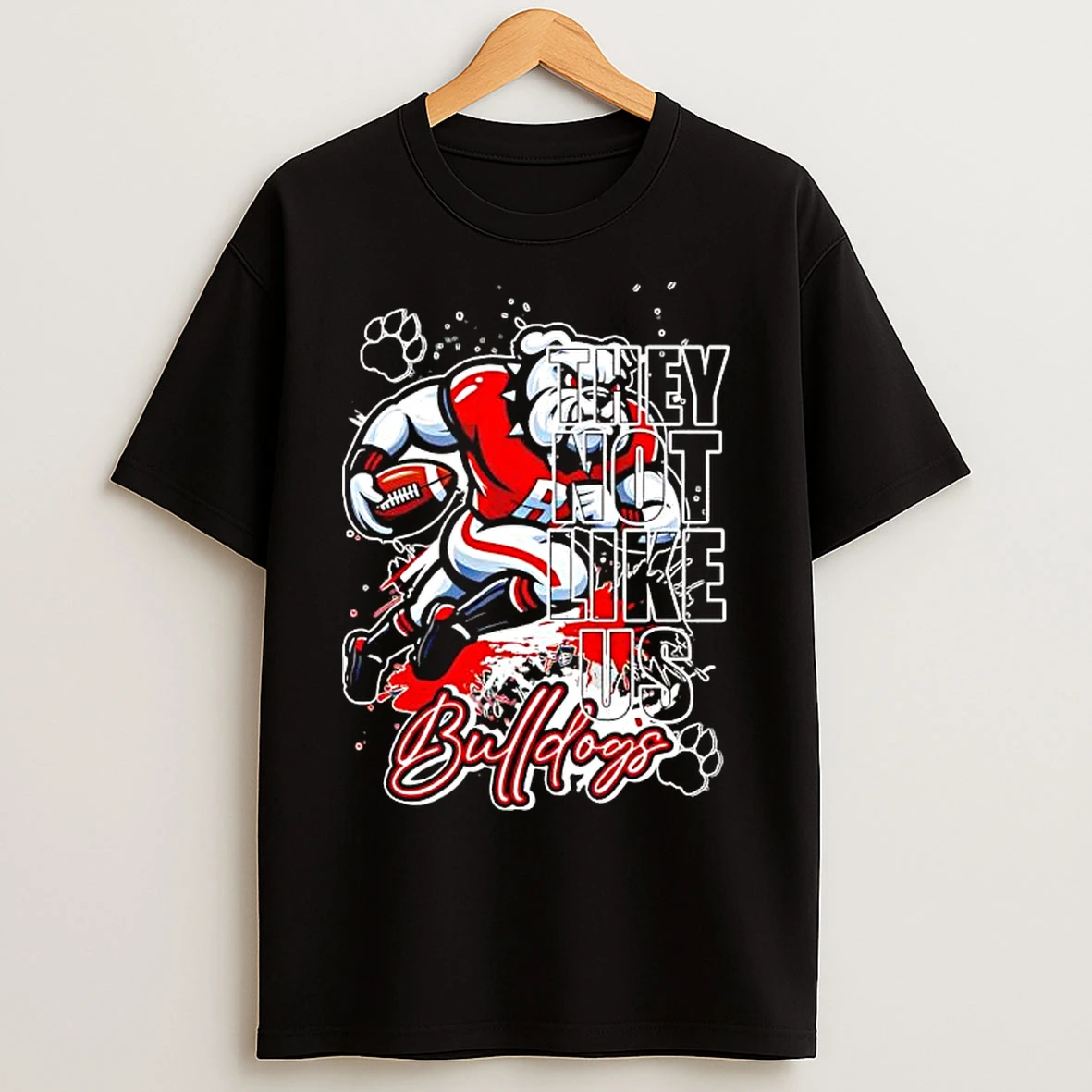 Classic They Not Like Us Georgia Bulldogs Mascot Design T Shirts