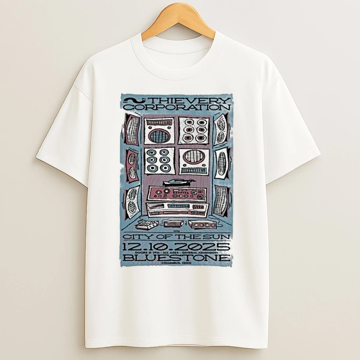 Classic Thievery Corporation 12 10 2025 The Bluestone In Columbus Oh T Shirts