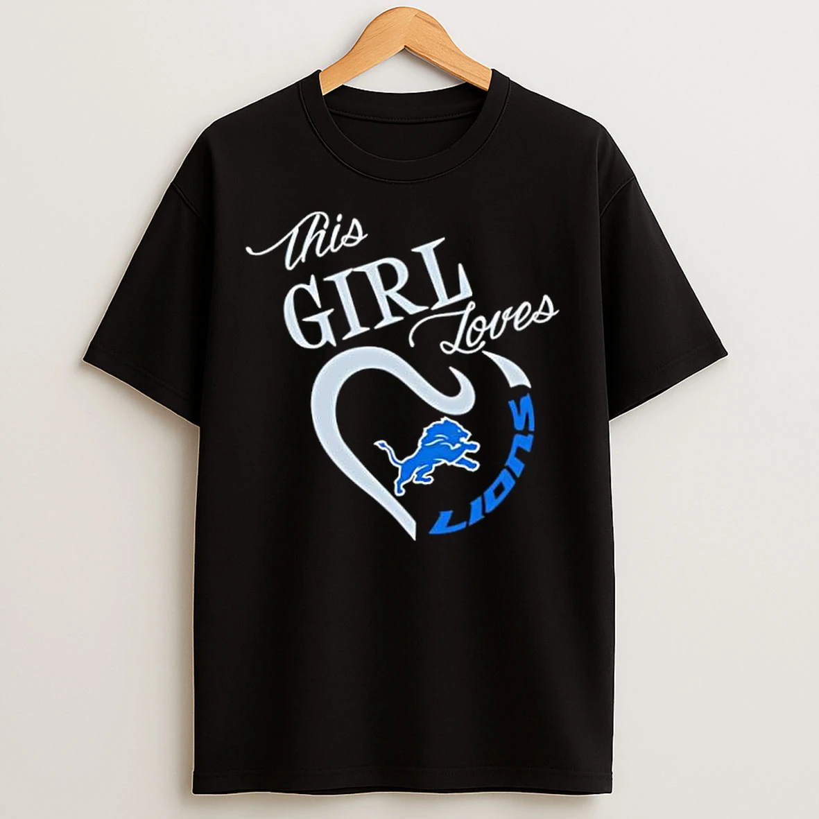 Classic This Girl Loves Detroit Lions Stylish T Shirts