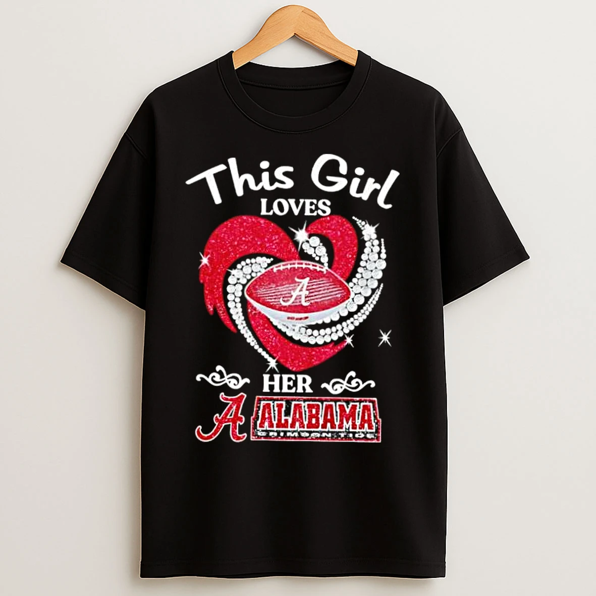 Classic This Girl Loves Her Alabama Crimson Tide T Shirts