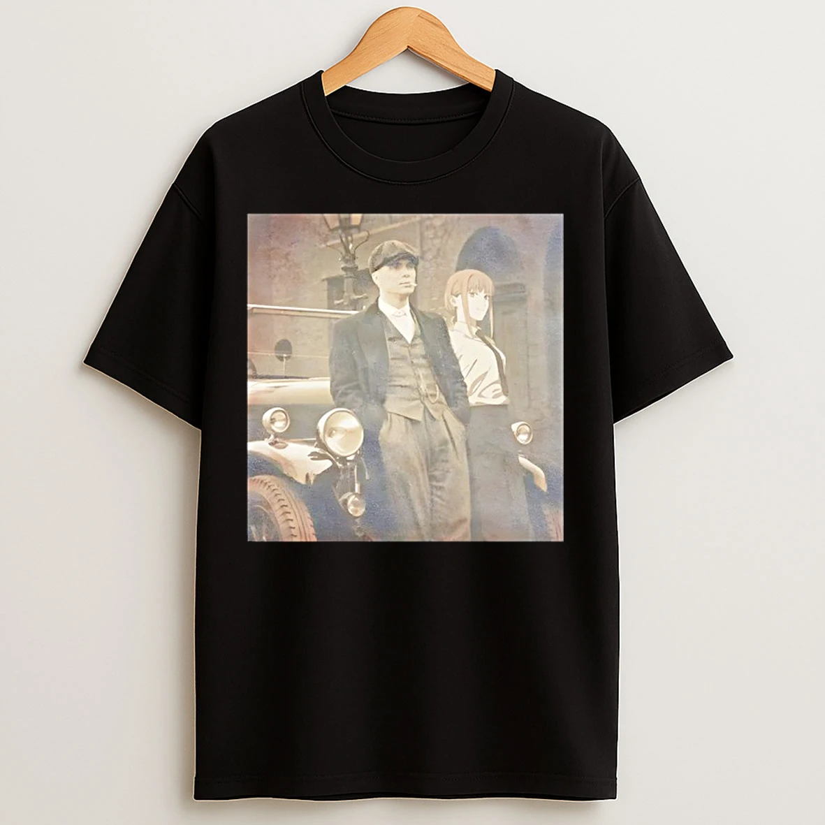 Classic Thomas Shelby X Makima Retro Style Fantasy Movies T Shirts