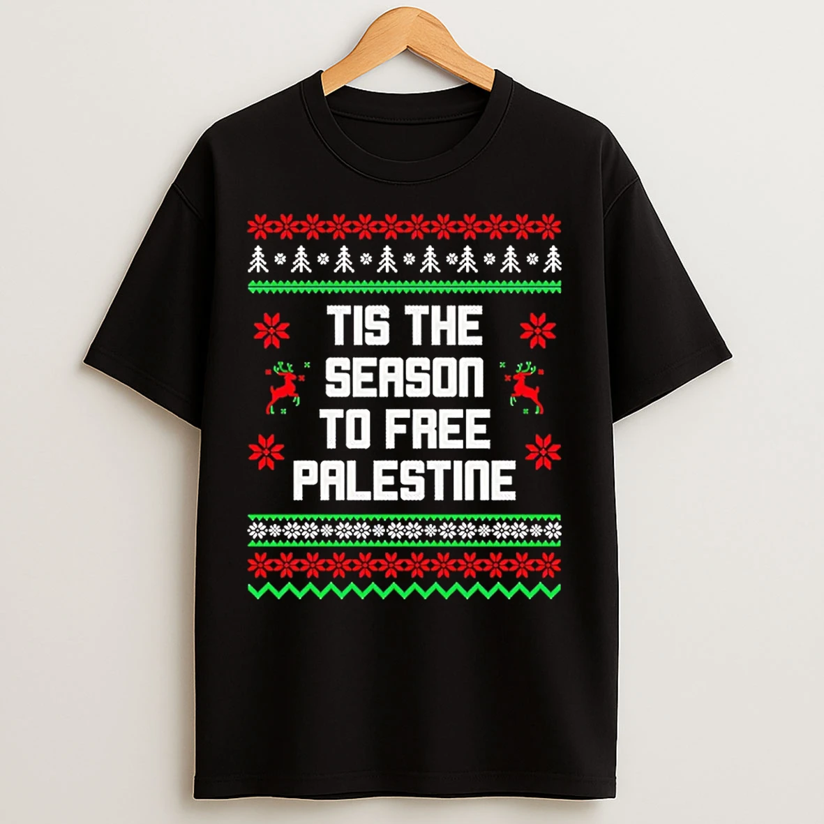 Classic Tis The Season To Free Palestine Ugly Christmas T Shirts