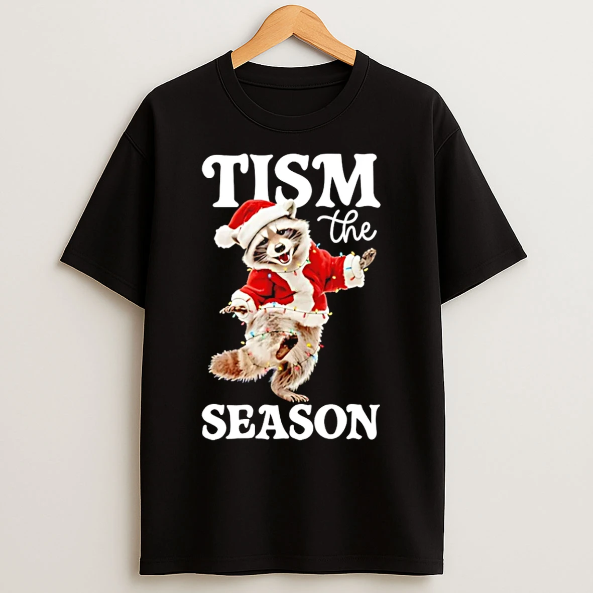 Classic Tism The Season Raccoon Christmas Autism Awareness T Shirts