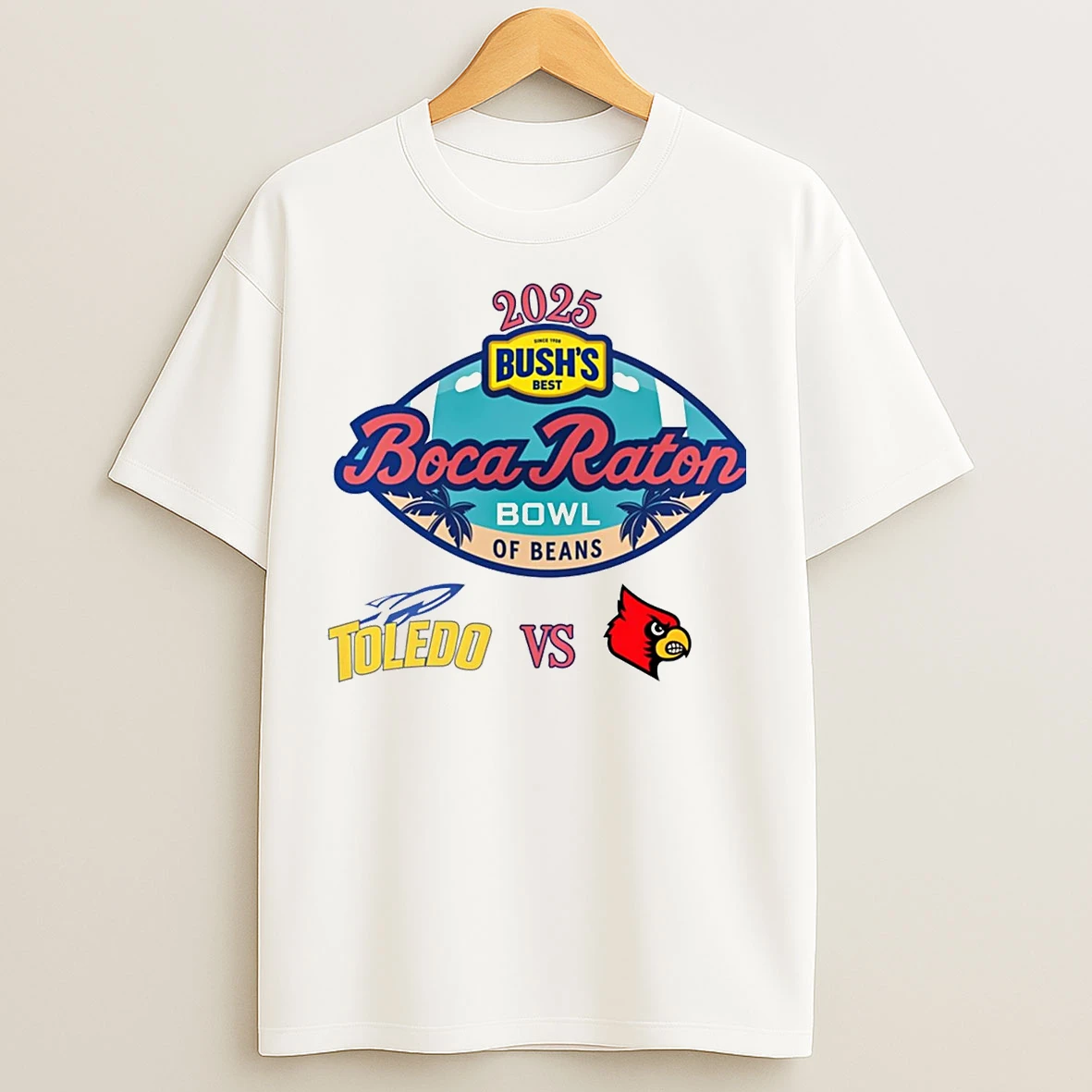 Classic Toledo Rockets Vs Louisville Cardinals 2025 Boca Raton Bowl T Shirts