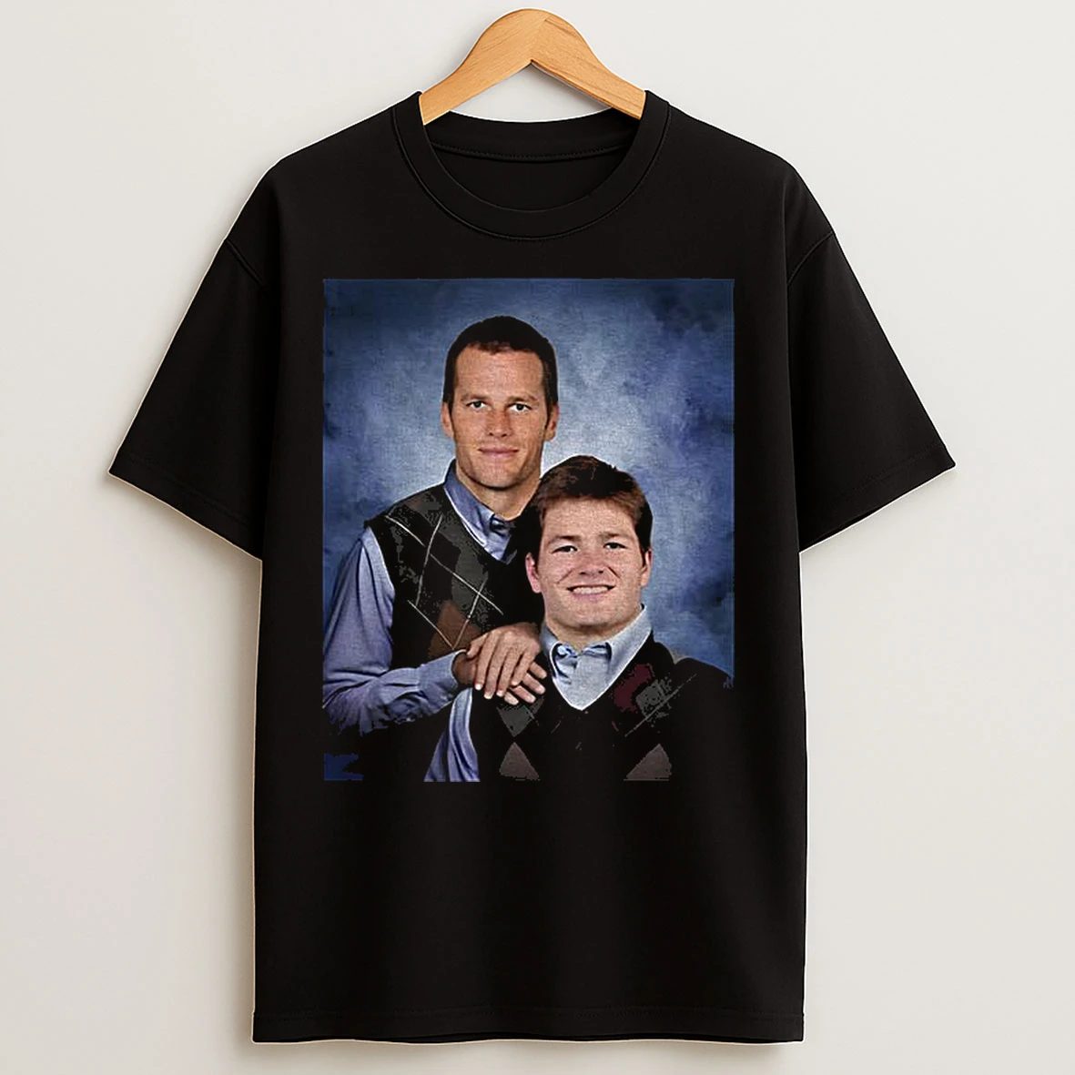 Classic Tom Brady And Drake Maye New England Patriots Football Players Step Brothers Vintage T Shirts