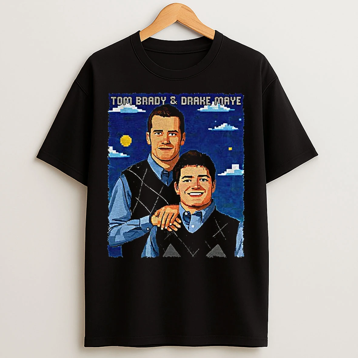 Classic Tom Brady And Drake Maye Stepbrothers New England Patriots Nfl 2025 Vintage T Shirts