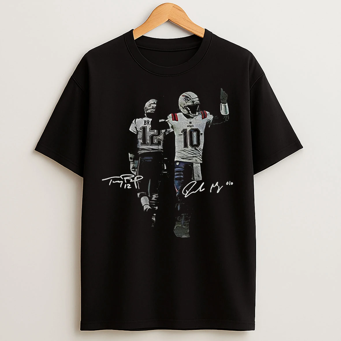 Classic Tom Brady Vs Julian Edelman New England Patriots Nfl Football Signature T Shirts