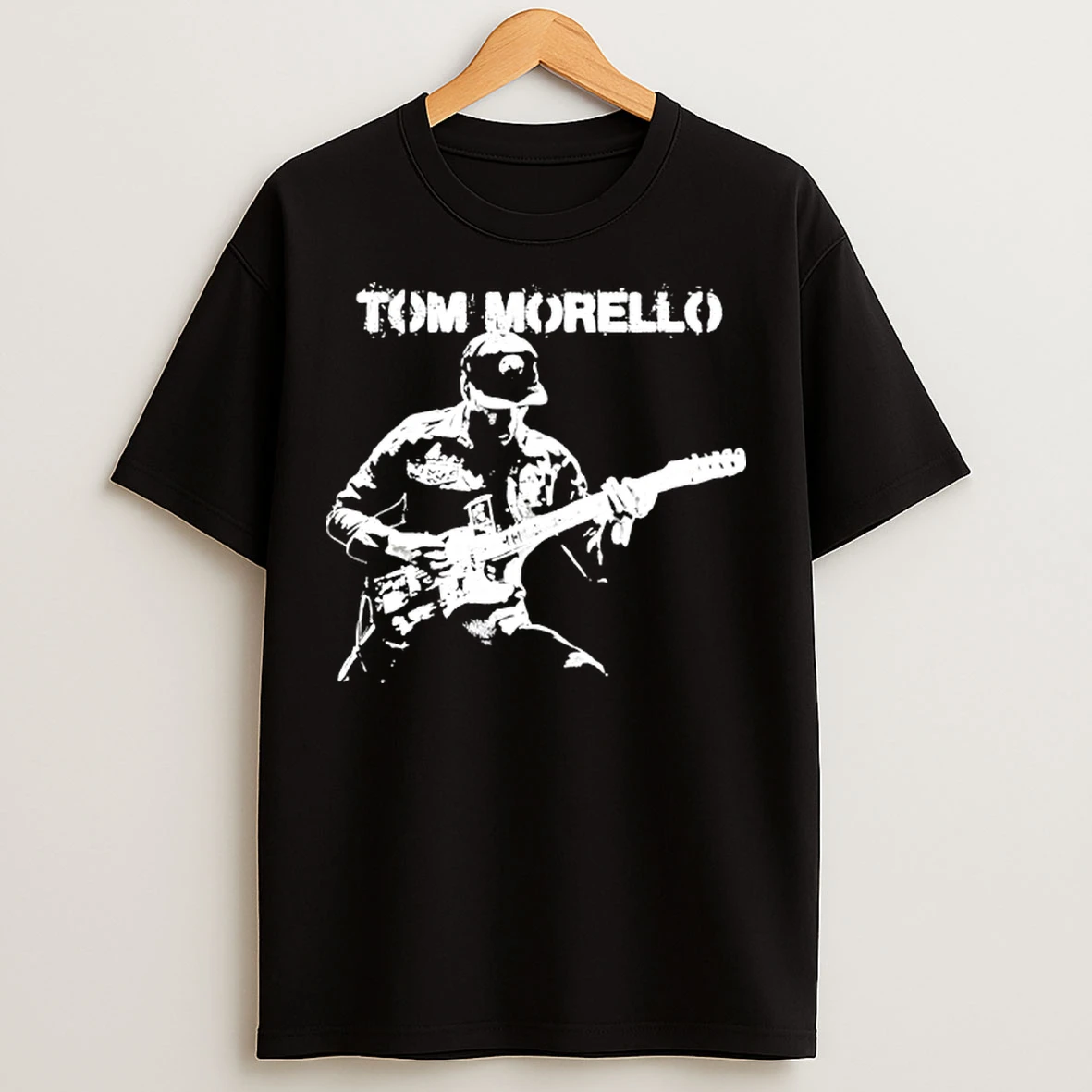Classic Tom Morello Stencil T Shirts