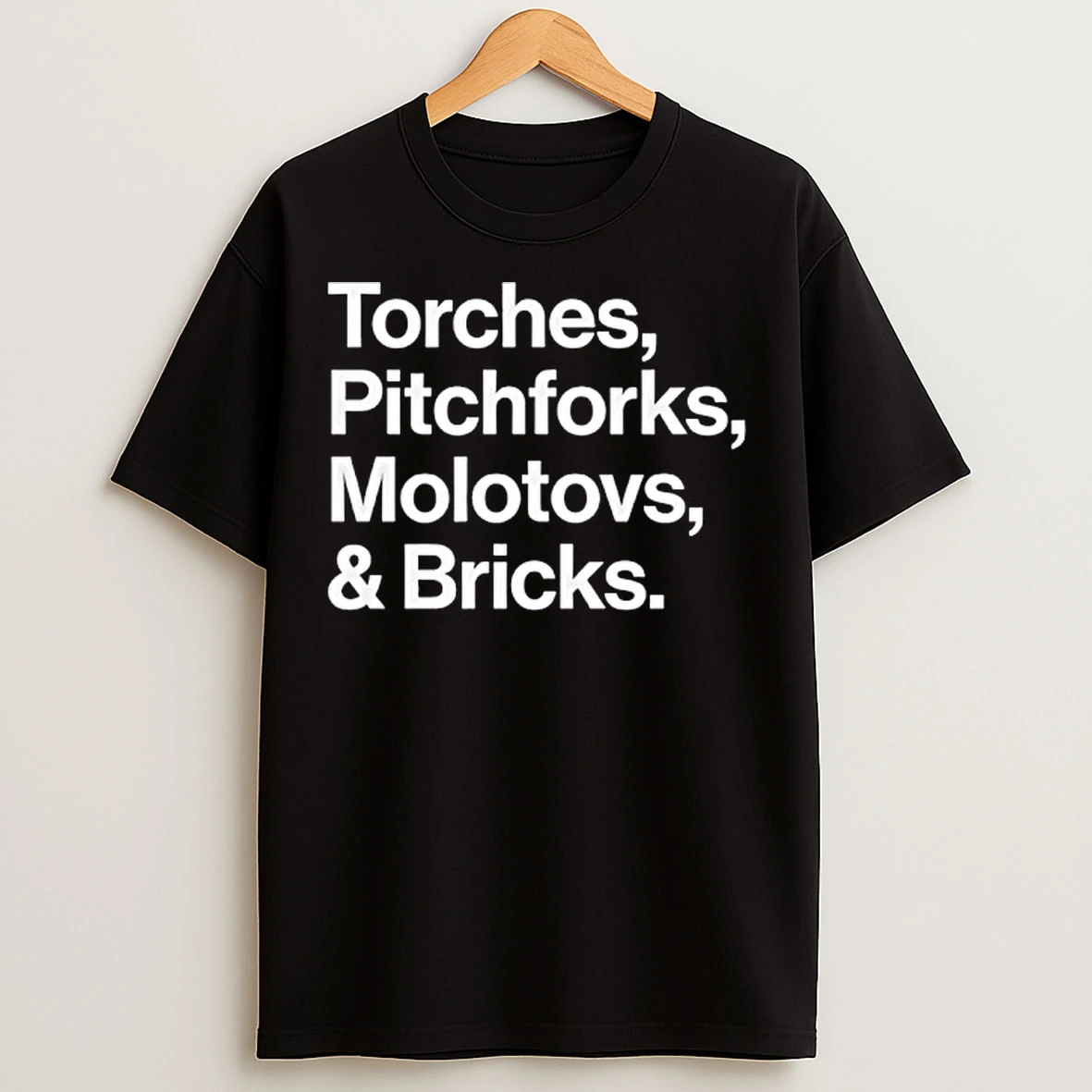 Classic Tom Morello Torches Pitchforks Molotovs And Bricks 2025 World Tour T Shirts
