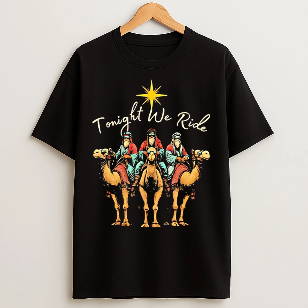 Classic Tonight We Ride Three Wise Christmas Nativity T Shirts