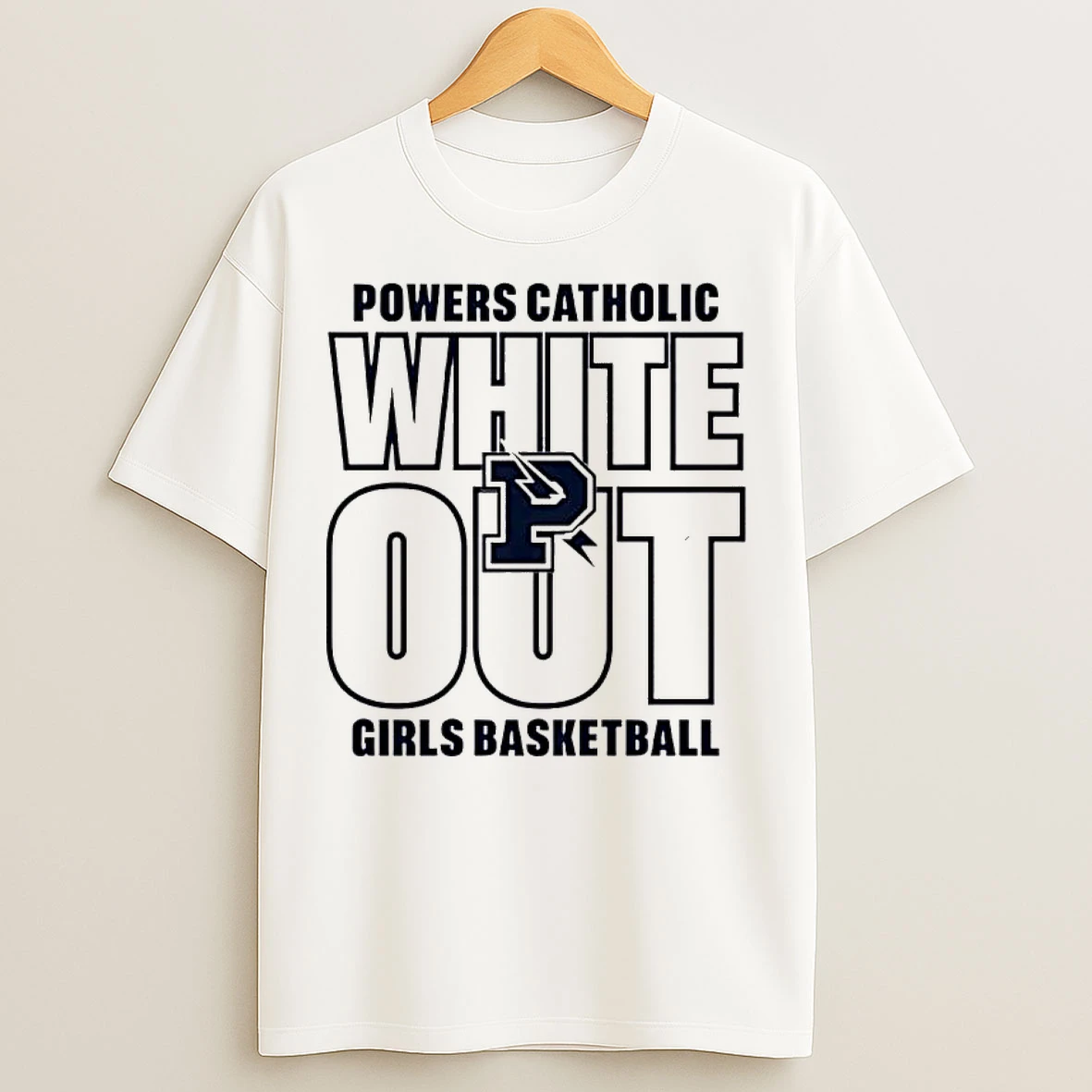 Classic Top Powers Catholic White Out Girls Basketball T Shirts