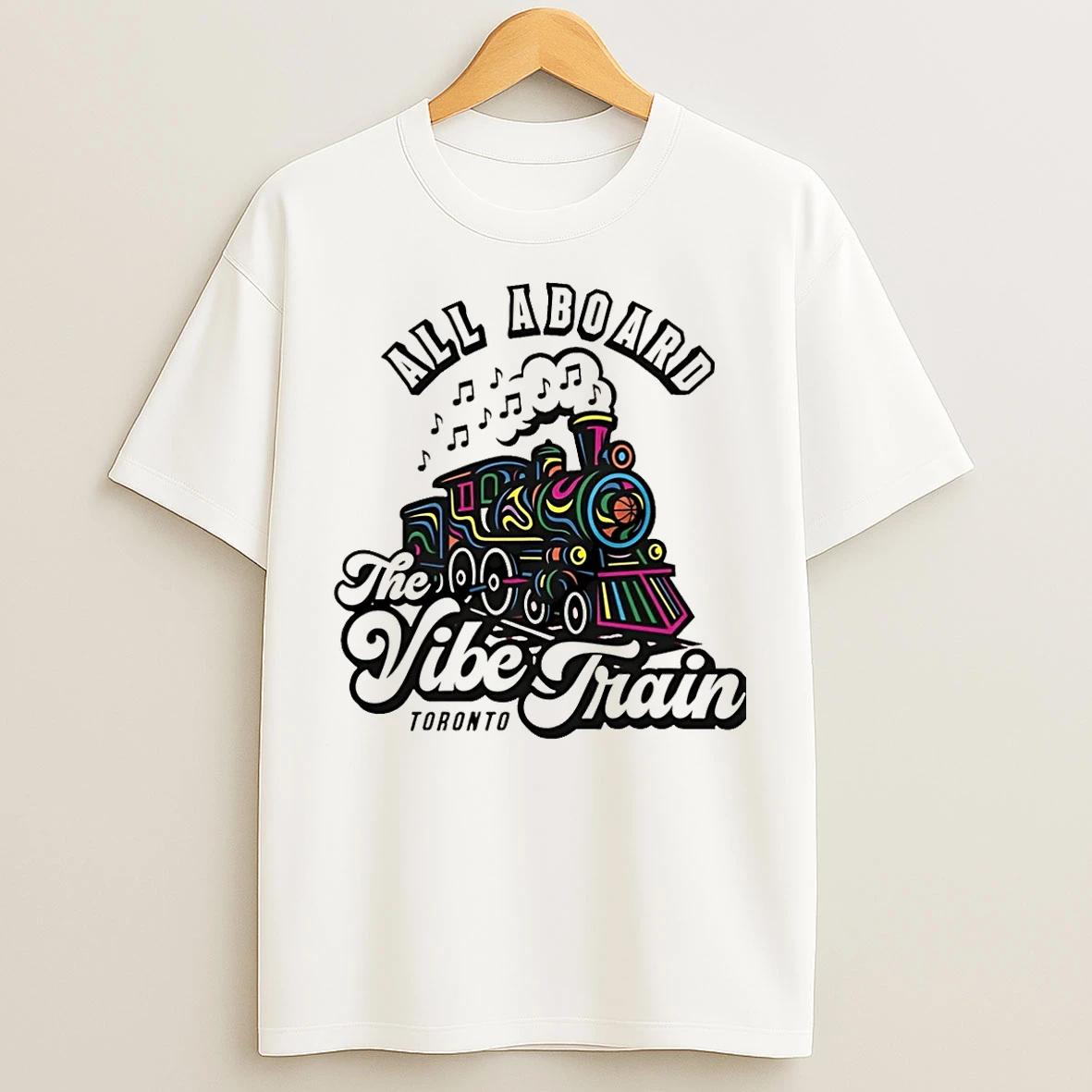 Classic Toronto Raptors All Aboard The Vibe Train Christmas T Shirts