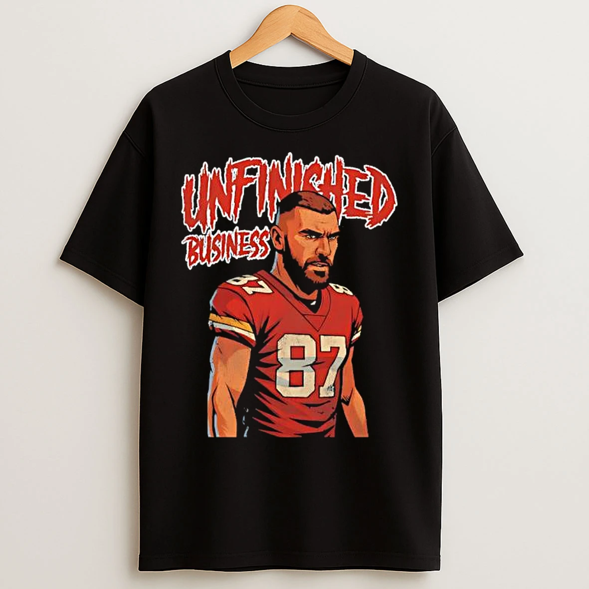 Classic Travis Kelce Unfinished Business Graphic T Shirts