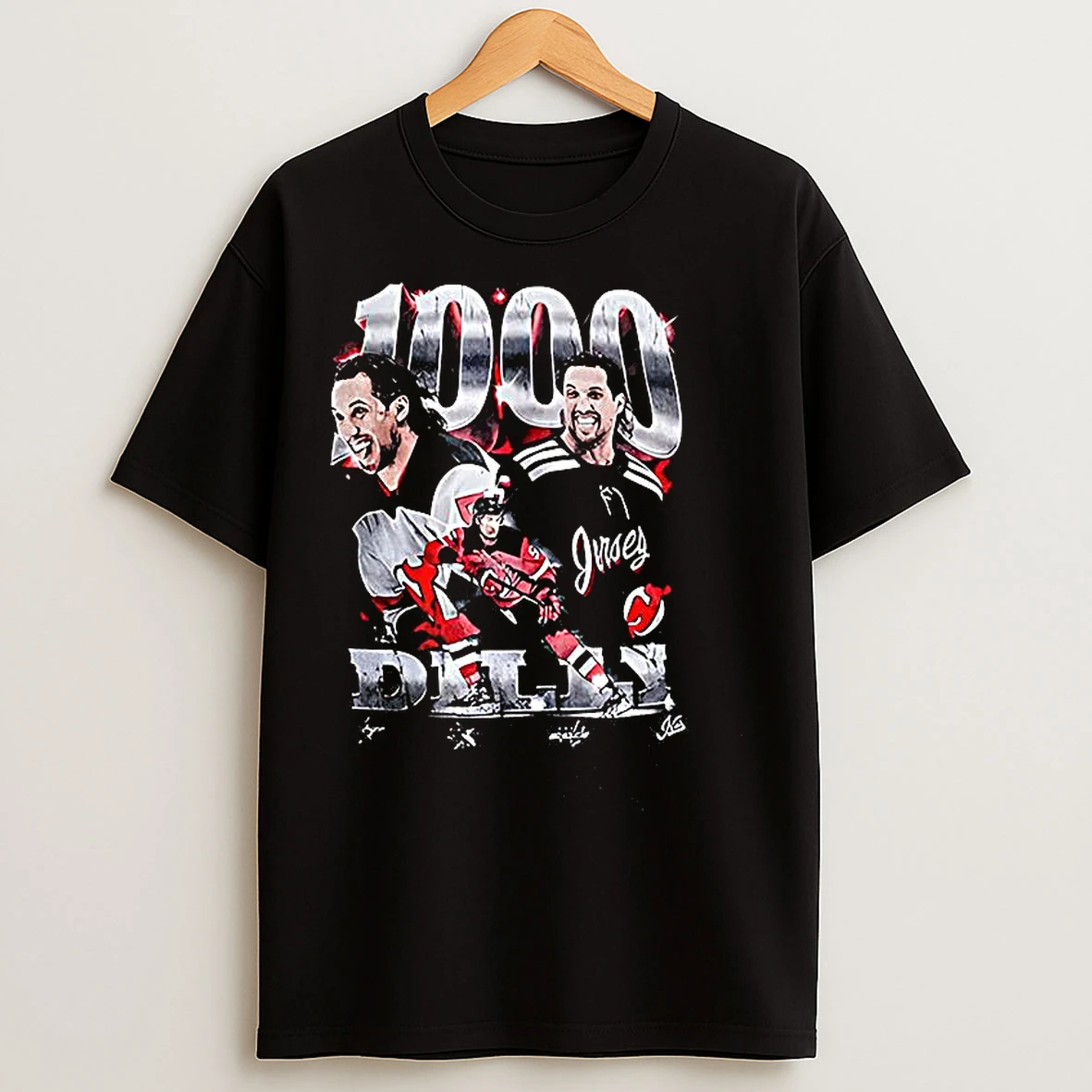 Classic Travis Zajac 1000 Games Nhl Graphic T Shirts